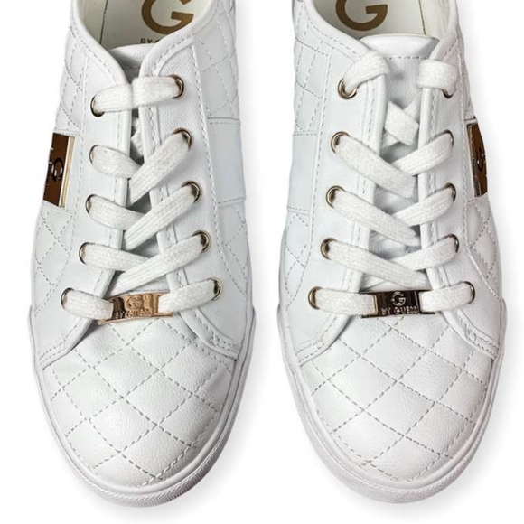 G By Guess Backer Quilted White Sneaker, Size 7 - Picture 10 of 10